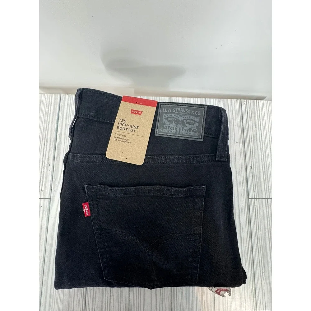 Levi's‎ 725 High Rise Bootcut Black Jeans Women's Size 33x30